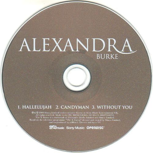 alexander burke hallelujah cd single.