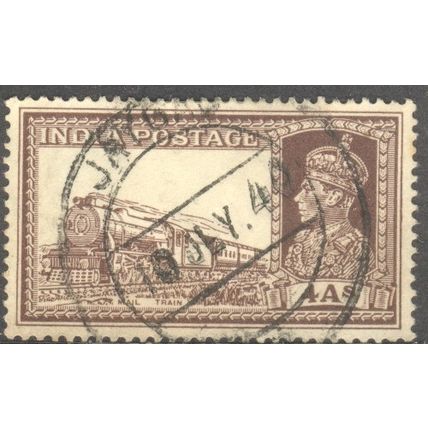 India 1937 - SG 255 - KGV1 Mail Train 4a brown - used 2