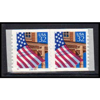2915Av 32c U.S. Flag Over Porch Fine MNH CNP Left 22222A V/UL PA1795