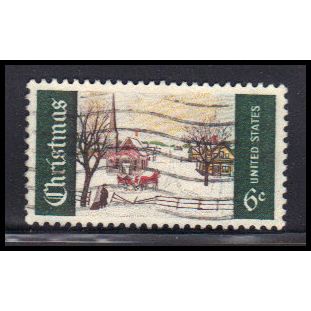 Used 1384 6c Winter Scene Very Fine KA8053