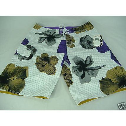 New Mens 30 Quiksilver Board Shorts Underground Purple Gold $48