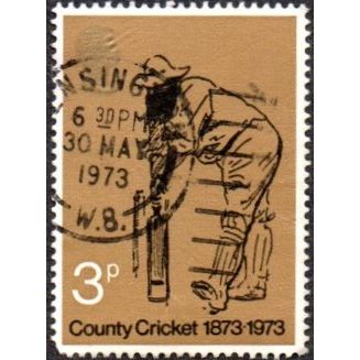 1973 County Cricket - 1873-1973 3p Value. Very Fine Used