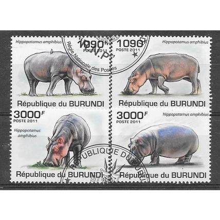 Burundi 2011 Hippopotamus YVERT OBLITERE ( USED )