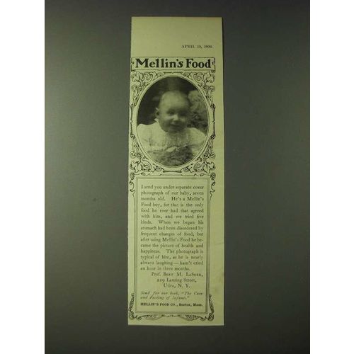 1900 Mellin's Food Ad - Mellin's Food Boy