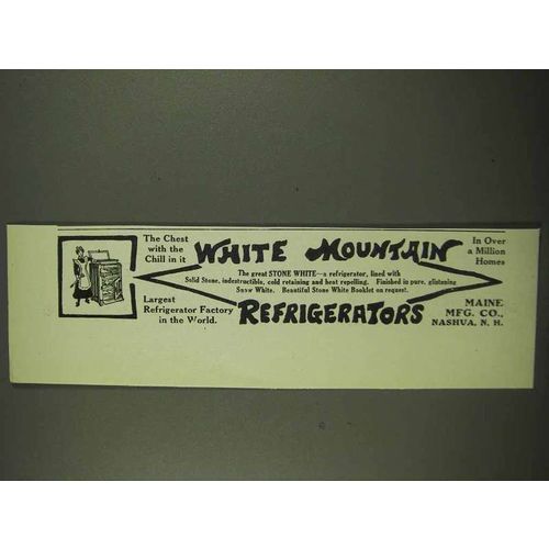1912 White Mountain Refrigerators Ad - The Chest With The Chill