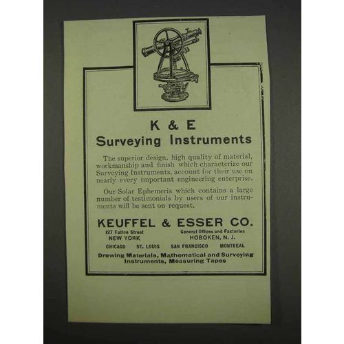 1913 Keuffel & Esser Surveying Instruments Ad