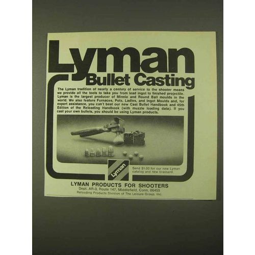 1974 Lyman Bullet Casting Ad