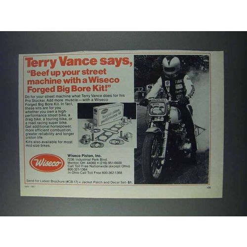 1981 Wiseco Forged Big Bore Kit Ad - Terry Vance