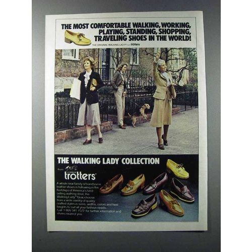 1981 Trotters Walking Lady Shoes Ad - Comfortable