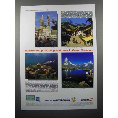 1998 Swissair Airline, American Express Card Ad - Grand