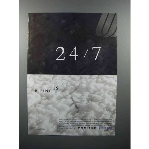 1999 United Airlines Ad - 24 / 7 is Rising