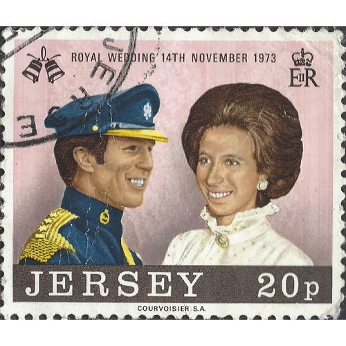 JERSEY, Princess Anne, wedding, lilac 1973, 20p
