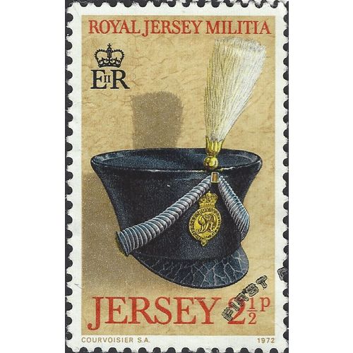 JERSEY, Royal Jersey Militia Headwear, brown 1972, 2½p