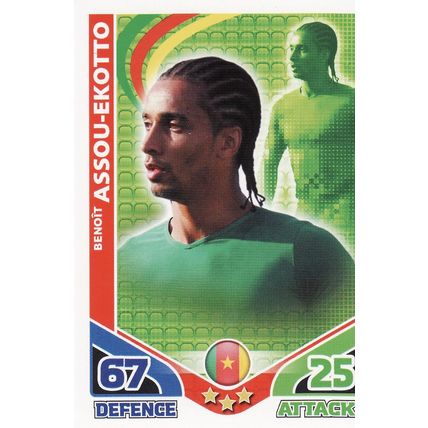 Match Attax World Cup 2010 Benoit Assou-Ekotto Cameroon