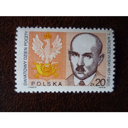 Poland 1988 World Post Day 20z mint stamp SG3176 Tomasz Arciszewski Emblem Eagle