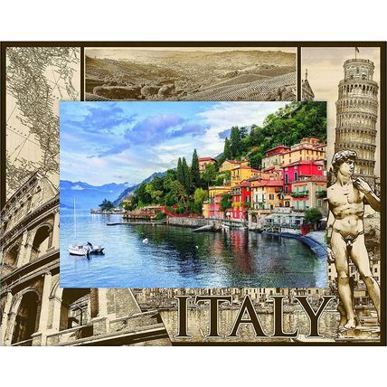 Italy Laser Engraved Wood Picture Frame Landscape (3 x 5)