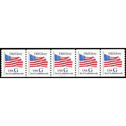 2890, Mint NH PL# 5 Strip of Five RARE! - Stuart Katz