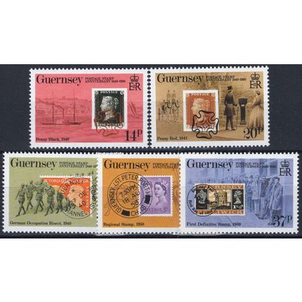 ZAYIX Guernsey 426-430 MNH Stamps on Stamps Ships Military Ships 031023S17M