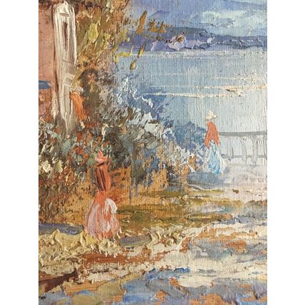 Vintage Original Oil On Canvas Painting Framed Presented by June Hemmings