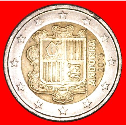 FRANCE (2014-2022): ANDORRA ★ 2 EURO 2015 MINT LUSTRE!★LOW START★NO RESERVE