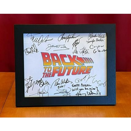 Back to the Future Title Card Cast-Signed- 8.5x11- Autograph Reprints