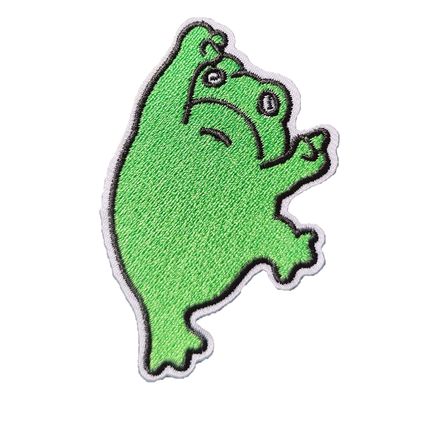 Frog Iron On Patch Badge 6.1X6.8CM Motif Children's Fun Badges Motif Kids P546