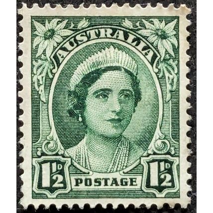 STAMP Australia SG204 1942 1 1/2d Queen Elizabeth II Used
