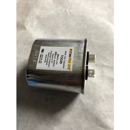 NEW Titan Pro 370 TOC20 Motor Run Capacitors 20 MFD 370 VAC,Oval SHAPE,T0C20,BV