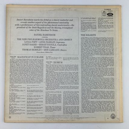 Bach / Bruckner – Magnificat / Te Deum Vinyl LP Record Album S-36615
