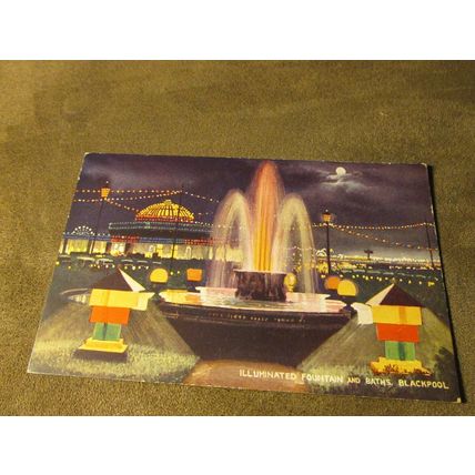 1930's Postcard - Blackpool Illuminations, Lancashire Artist A183