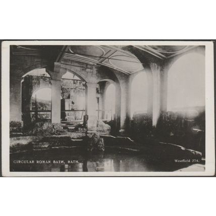 Circular Roman Bath, Bath, Somerset, c.1920 - Westfield RP Postcard