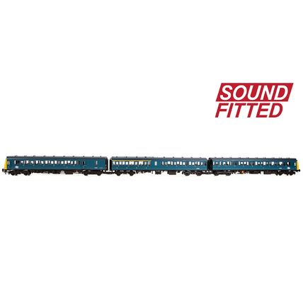Bachmann 35-504SF Class 117 3-Car DMU BR Blue DCC Sound Fitted - NEW