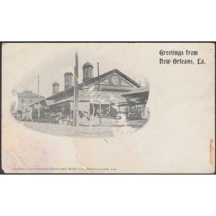 Old French Market, New Orleans, Louisiana, c.1900 - Crescent News & Hotel Co PC