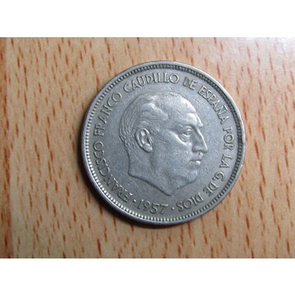Spain 1970 Franco 1957-1970* 25 Peseta Coin