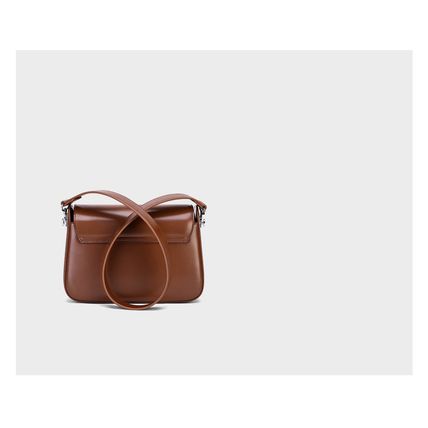 Women's Genuine Leather Saddle Bag Brown
