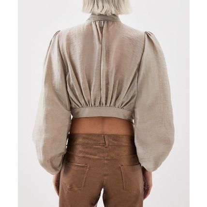 KAREN MILLEN The Founder Champagne Organdie Bow Detail Woven Jacket NEW (RARE)