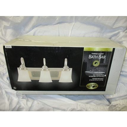 Hampton Bay Brushed Nickel 3 Light Bath Light