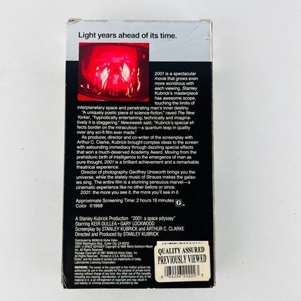 2001 - A Space Odyssey VHS Video Tape Stanley Kubrick Masterpiece