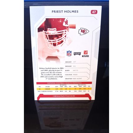 PRIEST HOLMES 2006 DONRUSS PLAYOFF FOOTBALL CARD #47