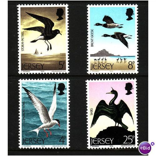 JERSEY 1975 SEA BIRDS SET 4 VALS U/M MINT