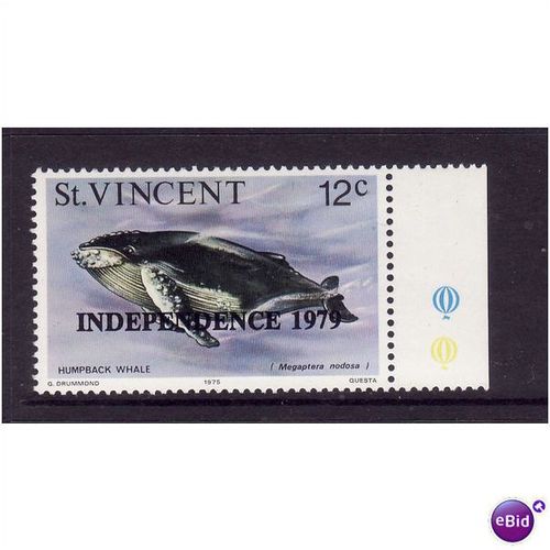 ST VINCENT 1979 INDEPENDENCE 12c HUMPBACK WHALE SG 612 U/M MINT