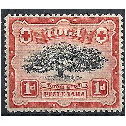 Toga 1897 SG39 1d Black & Scarlet Mounted Mint .. .