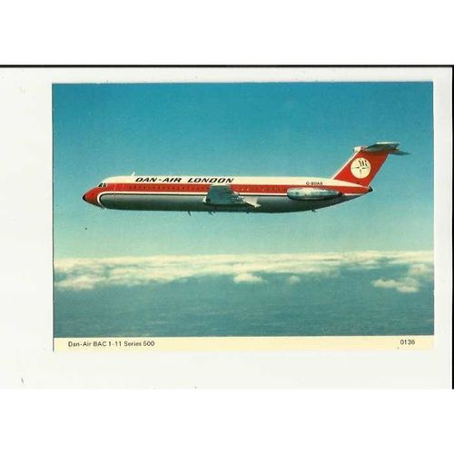 0136 Aviation DAN-AIR BAC 1-11 Postcard by Skilton