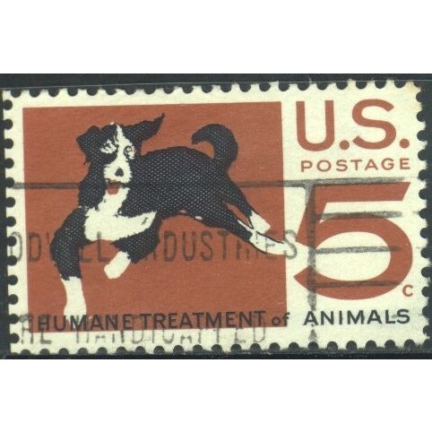 USA 1966 - SG1287 - 5c black/brown - Dog (Humane Treatment Of Animals) - used