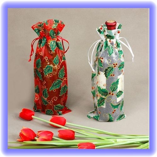 Geschenktüten,6St.35cm,Organza-Säckchen,  f.Flaschen