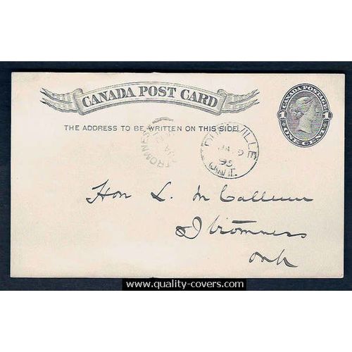 Canada #P14 Postal Card USED 1895
