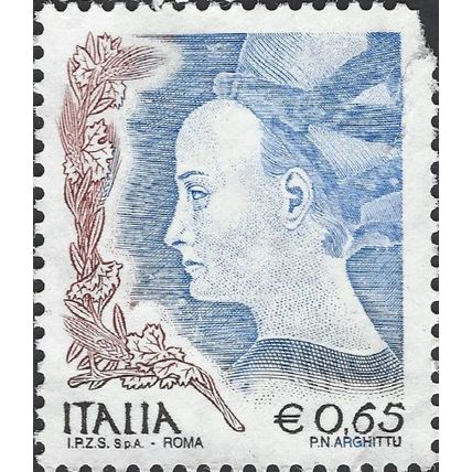 ITALY, Princess of Trebizonde, by Pisano, blue 2002, €0.65, #2