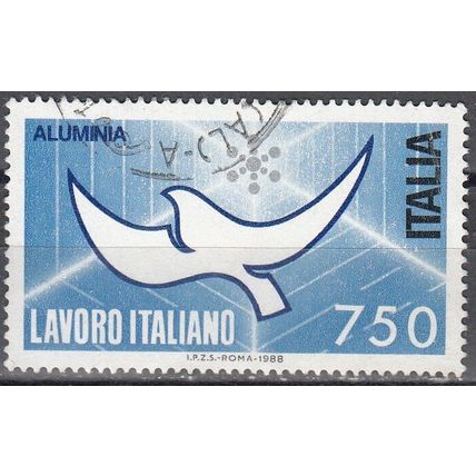 Italia 1988 Michel 2063 O Cote (2006) 0.50 Euro Industrie aluminium Cachet rond