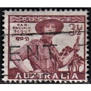 AUSTRALIA, 1952 3.5d Scout Jamboree, SG 254 (Scott #249), used