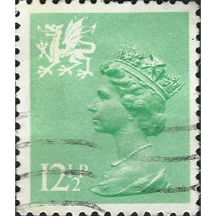 WALES, QE II, Machin, light green 1982, 12½p